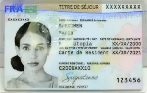 Exemple de carte de résident