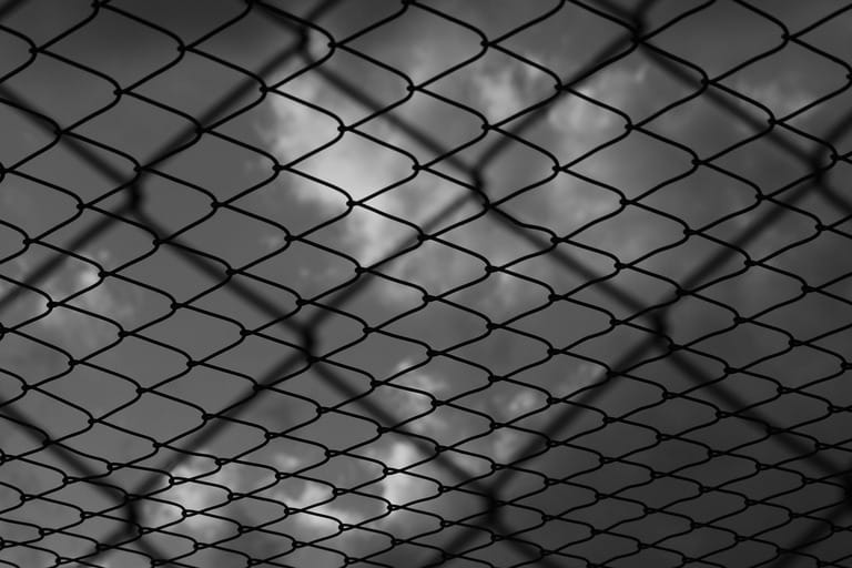 bars, prison, black and white, darling, clouds, nature, urban, cities